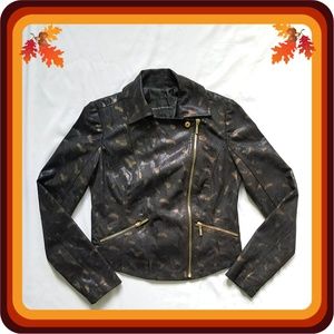 NWOT R&R Vegan Leather Asymmetrical Moto Jacket